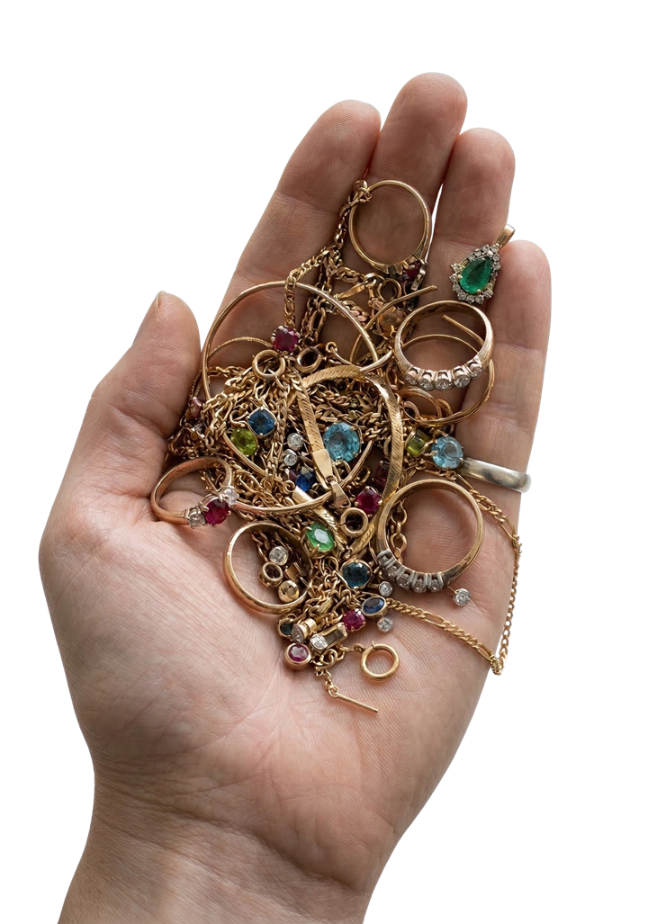 Unworn jewellery before recommissioning