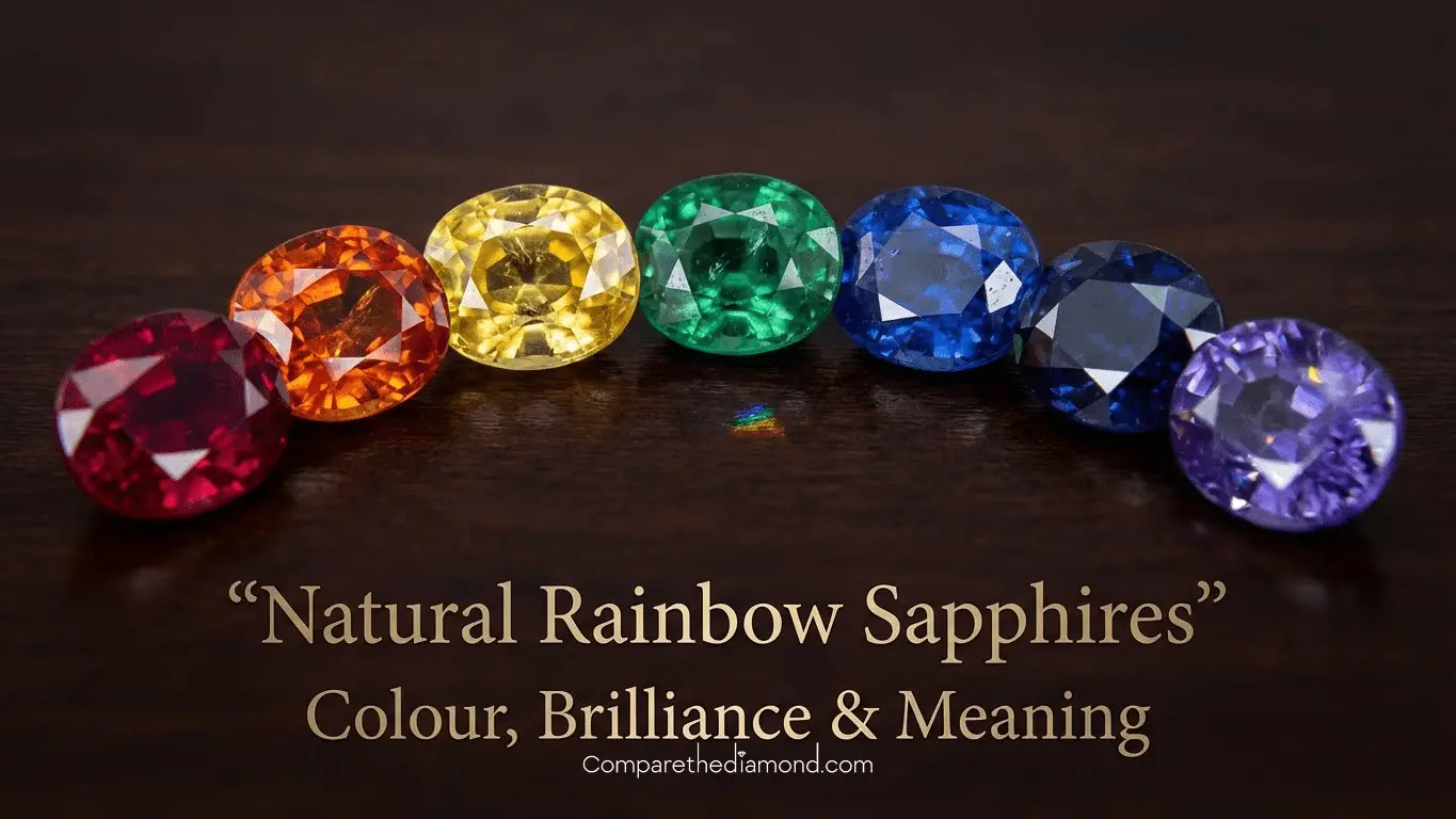 natural rainbow sapphires rings