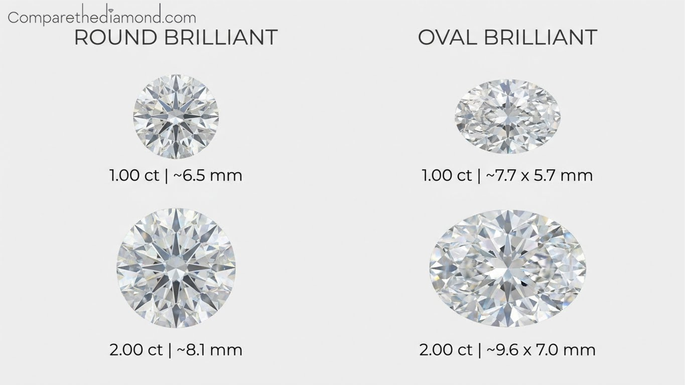 oval vs round diamond