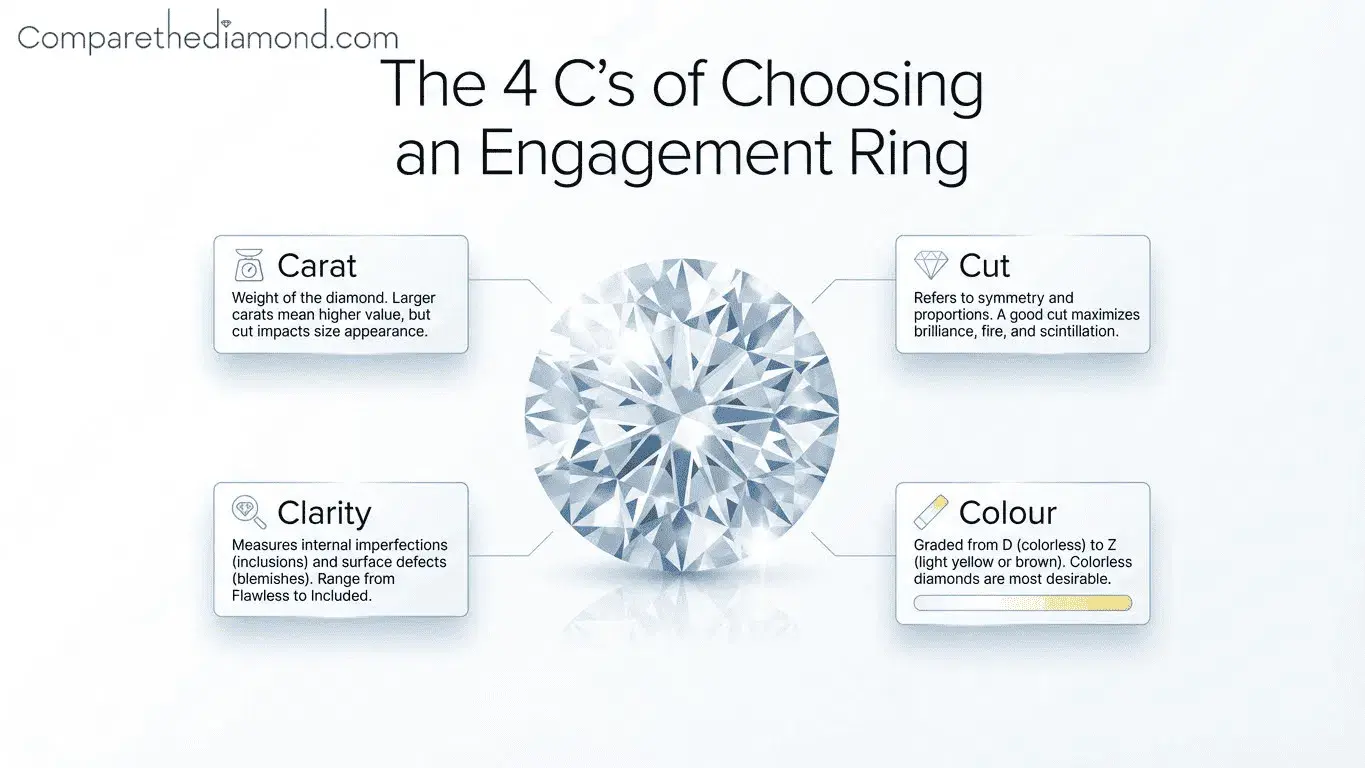 How to Choose an Engagement Ring The 4 C's of Diamonds