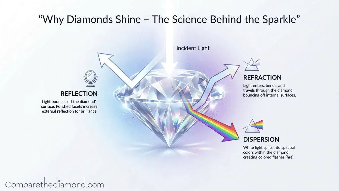 Does a Diamond Shine or Reflect The Science Behind the Sparkle