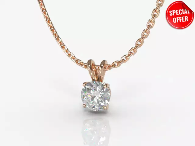 Diamond Pendants 18ct. Rose Gold