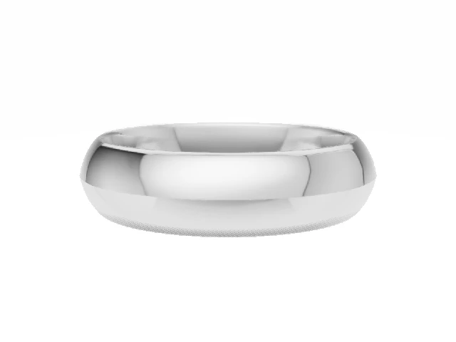 Plain Polish 5mm. Knife-Edge Wedding Platinum Rings for Him