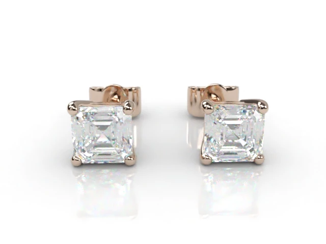 Asscher-Cut Diamond Earrings in 18ct. Rose Gold Select Your Own Certified Diamonds 493,440 diamonds listed today  Choice of Earring Designs & Setting Styles