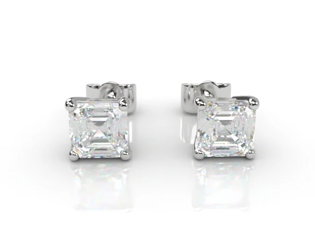 Asscher-Cut Diamond Earrings in 18ct. White Gold Select Your Own Certified Diamonds 493,440 diamonds listed today  Choice of Earring Designs & Setting Styles