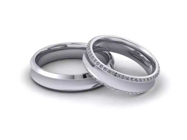 Wedding Rings - Diamond-Set