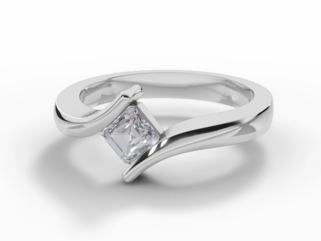 Engagement Rings Bezel-Set Asscher-Cut Diamonds 100% Recycled Platinum