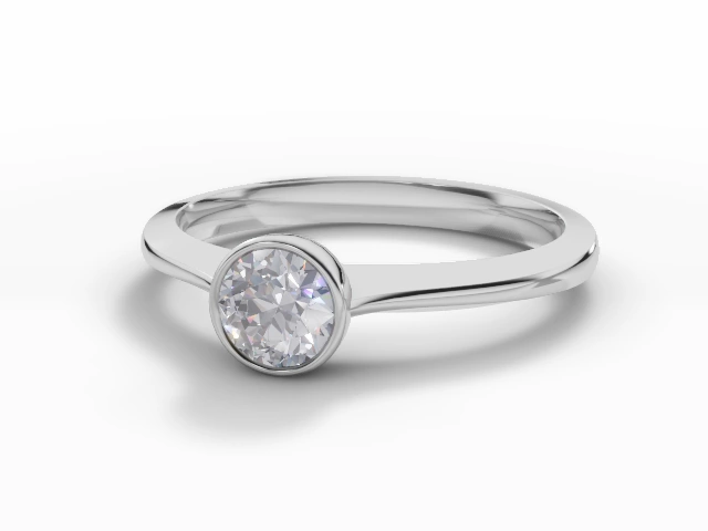 Engagement Rings Bezel-Set Round Brilliant-Cut Diamonds 100% Recycled Platinum