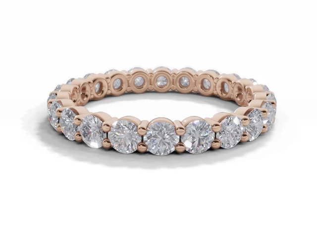 Diamonds All The Way Around Fully-Set Diamond Eternity Rings 100% Recycled 18ct. Rose Gold