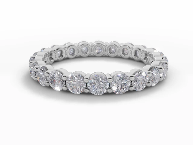 Eternity Rings Fully-Set SEE ALL 100% Recycled 18ct. White Gold