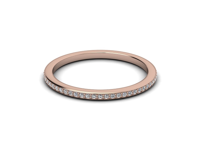 Eternity Rings Fully-Set Diamonds Skinny Width 100% Recycled 18ct. Rose Gold