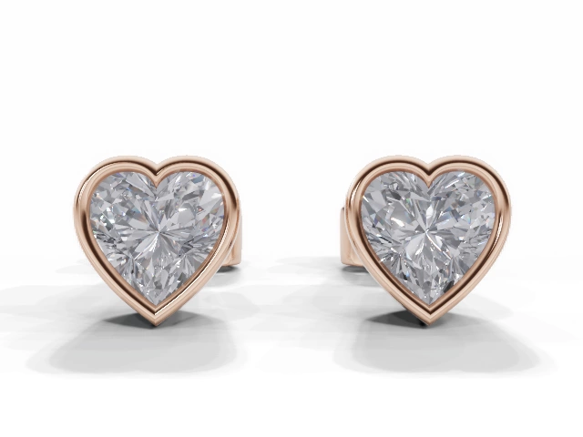 Heart-Shape Diamond Earrings in 18ct. Rose Gold Select Your Own Certified Diamonds 493,440 diamonds listed today  Choice of Earring Designs & Setting Styles