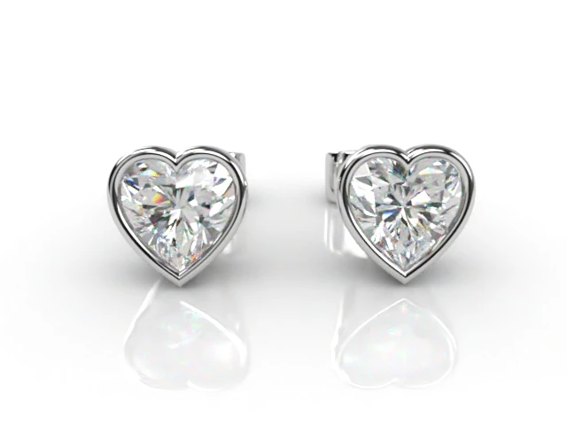 Heart-Shape Diamond Earrings in 18ct. White Gold Select Your Own Certified Diamonds 493,440 diamonds listed today  Choice of Earring Designs & Setting Styles