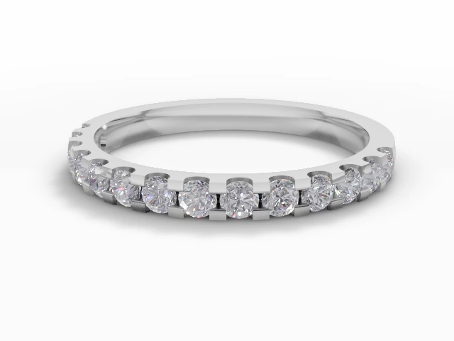 Medium - 3.1mm. to 4mm. wide. Platinum Diamond Eternity Rings