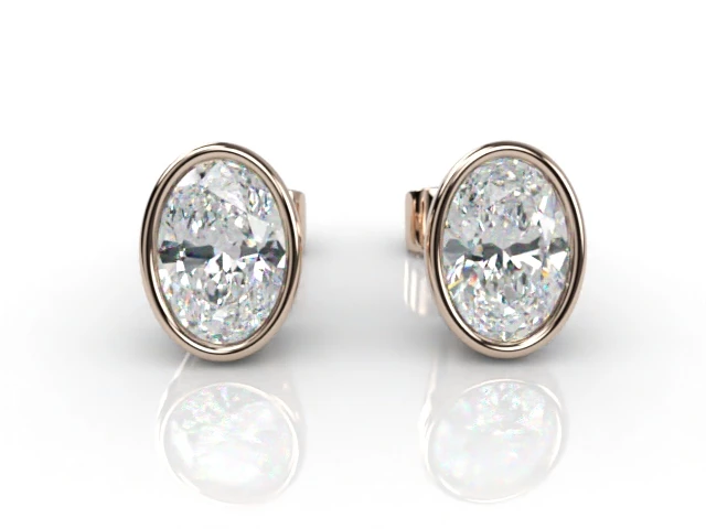 Oval-Cut Diamond Earrings in 18ct. Rose Gold Select Your Own Certified Diamonds 493,440 diamonds listed today  Choice of Earring Designs & Setting Styles