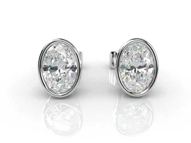 Oval-Cut Diamond Earrings in 18ct. White Gold Select Your Own Certified Diamonds 493,440 diamonds listed today  Choice of Earring Designs & Setting Styles