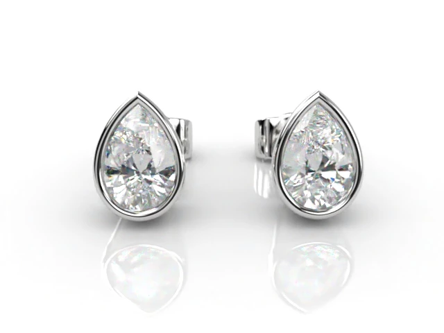 Pear-Shape Diamond Earrings in 18ct. White Gold Select Your Own Certified Diamonds 493,440 diamonds listed today  Choice of Earring Designs & Setting Styles