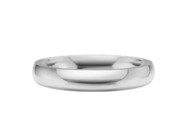 Wedding RingsPlain PolishCourt 3.0mm Wide100% Recycled 18ct. White Gold