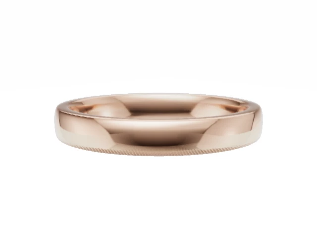 Wedding Rings Plain Polish Soft-Court 100% Recycled 18ct. Rose Gold