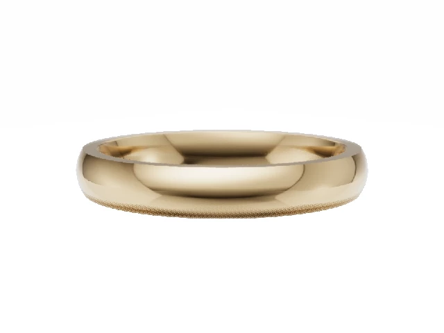 Plain Polish Court or Comfort-Fit 18ct. Yellow Gold. Wedding Rings