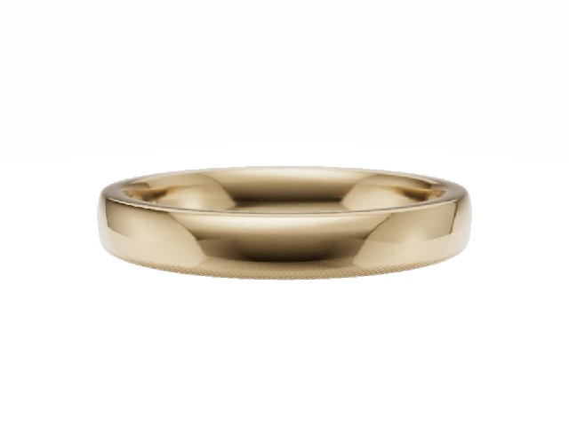 Plain Polish Soft-Court 18ct. Yellow Gold. Wedding Rings