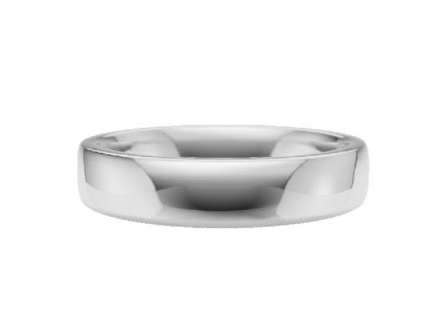 Plain Polish Comfort-Fit Soft-Court Platinum Wedding Rings. Choice of Widths