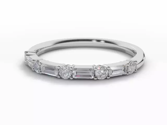 Diamonds Part The Way Around Semi-set Diamond Wedding Rings - Shop by Width