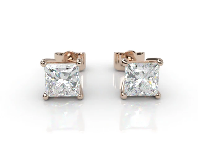 Princess-Cut Diamond Earrings in 18ct. Rose Gold Select Your Own Certified Diamonds 493,440 diamonds listed today  Choice of Earring Designs & Setting Styles