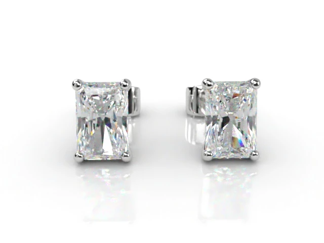 Radiant-Cut Diamond Earrings in 18ct. White Gold Select Your Own Certified Diamonds 493,440 diamonds listed today  Choice of Earring Designs & Setting Styles