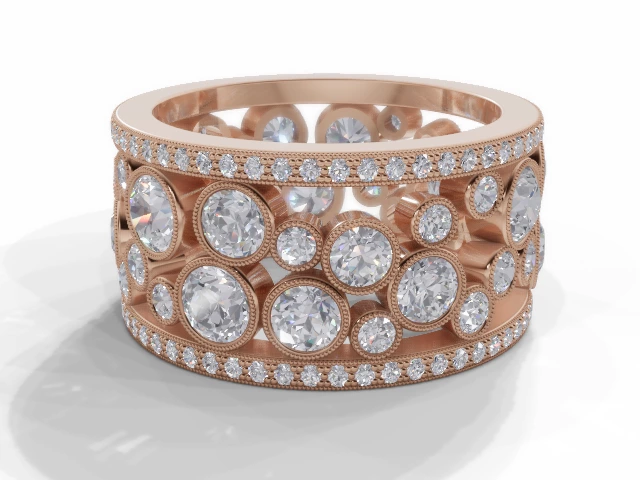 Eternity Rings Diamond Statement 100% Recycled 18ct. Rose Gold