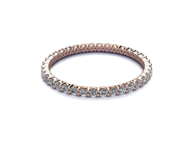 Diamond Eternity Rings in 18ct. Rose Gold - Shop by Width