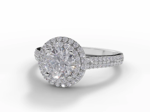 Engagement Rings Halo Round Brilliant-Cut Diamond