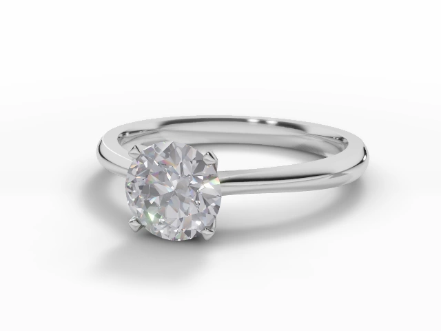 Certified Round Brilliant-Cut Diamond Solitaire Engagement Rings in 18ct. White Gold