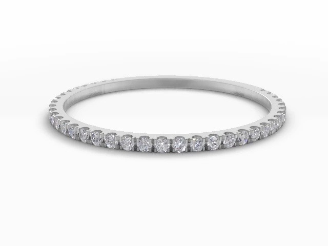 Skinny - under 2mm. Wide Diamond Eternity Rings in Platinum