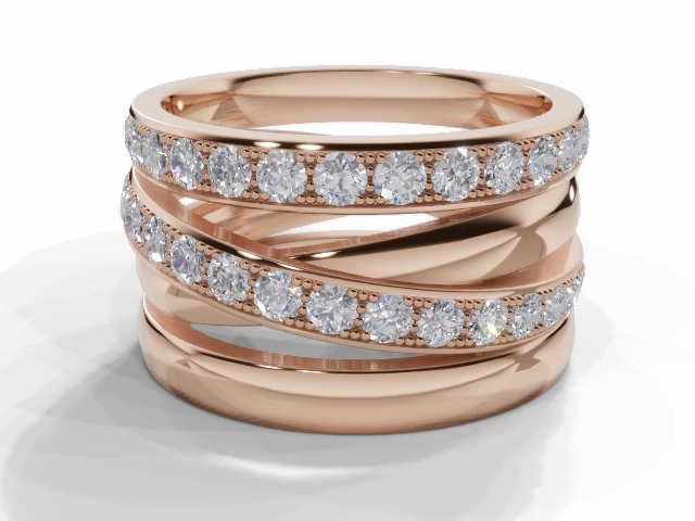 Eternity Rings Diamond Stacking 100% Recycled 18ct. Rose Gold