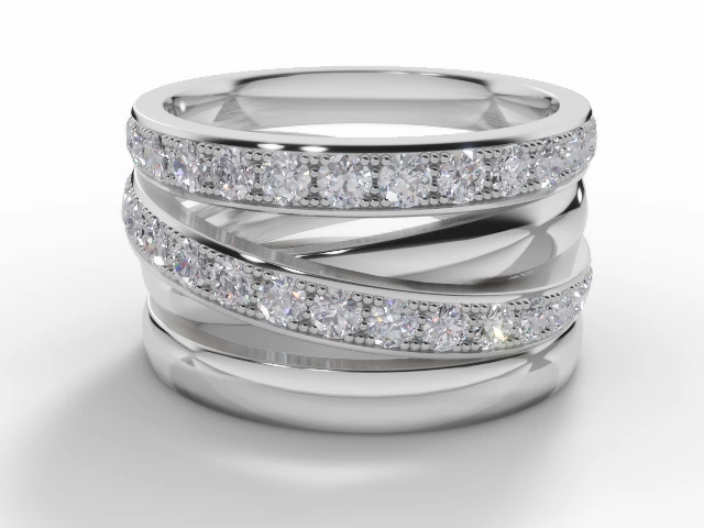 Stacking Diamond Eternity Rings 100% Recycled 18ct. White Gold