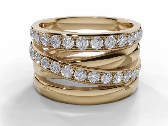 Stacking Diamond Eternity Rings 100% Recycled 18ct. Yellow Gold