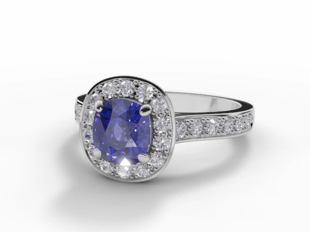 Tanzanite & Diamond Engagement Rings in Platinum