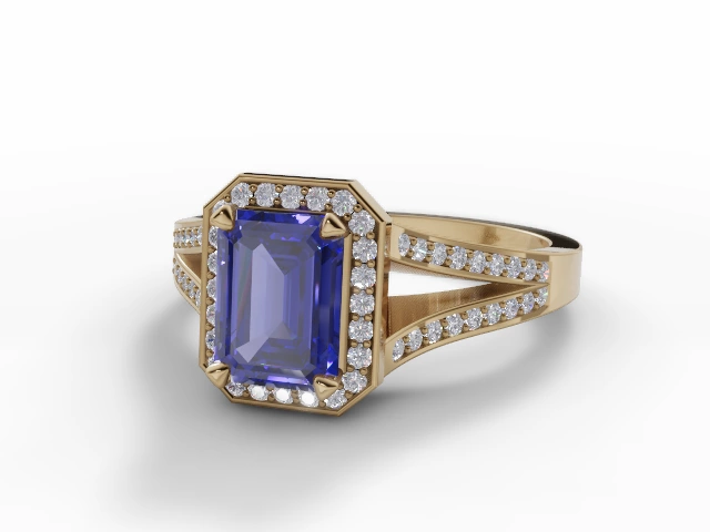 Tanzanite & Diamond Engagement Rings in 18ct. Yellow Gold