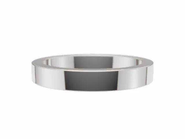 Wedding RingsPlain PolishFlat 3.0mm Wide100% Recycled 18ct. White Gold