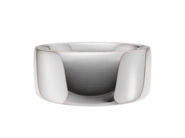 Wedding RingsPlain PolishSoft-Court 8.0mm Wide100% Recycled 18ct. White Gold