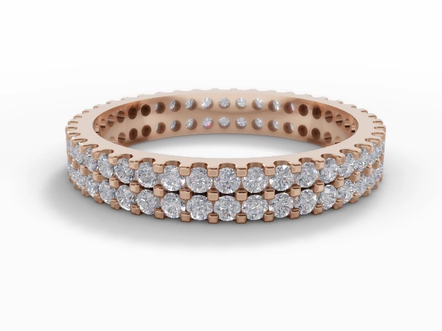 Eternity Rings Fully-Set Diamonds Wider Width 100% Recycled 18ct. Rose Gold