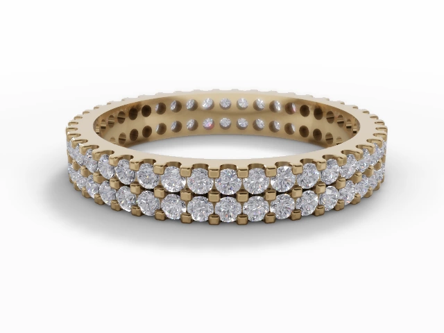 Eternity Rings Fully-Set Diamonds Wider Width 100% Recycled 18ct. Yellow Gold