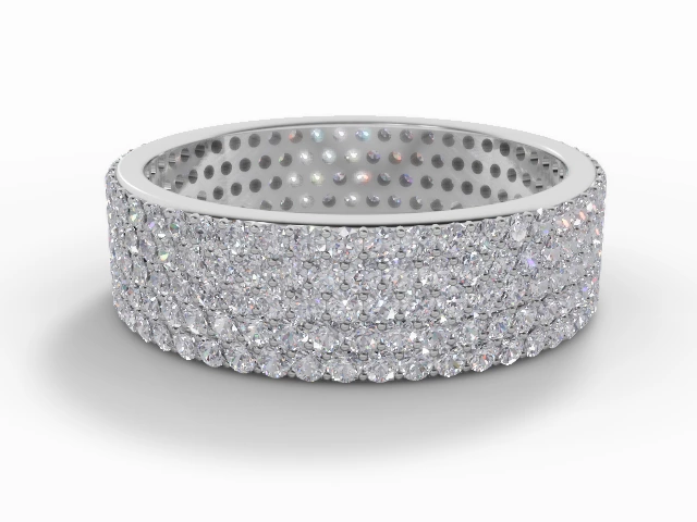 Eternity Rings Fully-Set Diamonds Wider Width 100% Recycled 18ct. White Gold