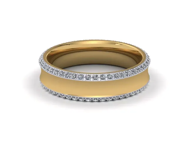 Designer Wedding Rings 100% Recycled 18ct. Yellow Gold