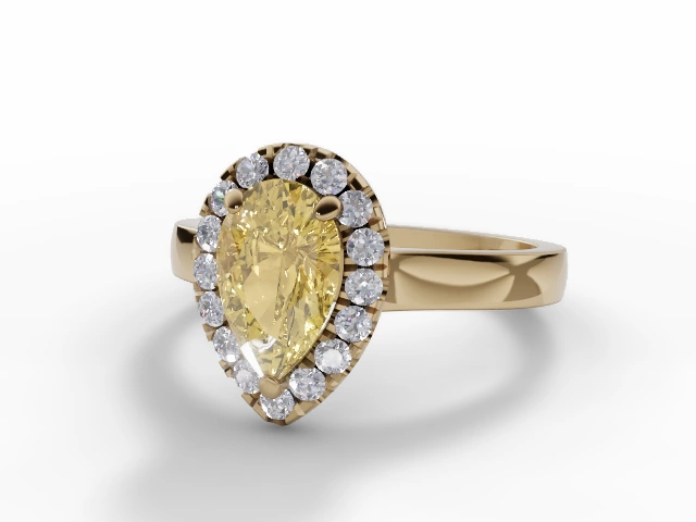 Yellow Sapphire & Diamond Engagement Rings in 18ct. Yellow Gold