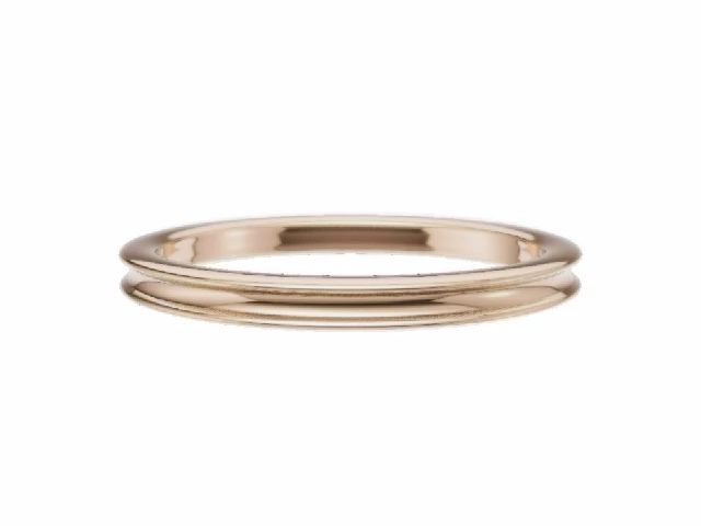 LUXURY 2.0mm.  Wide  Plain Polish Concave Wedding Ring   100% Recycled, Hallmarked 18ct. Rose Gold