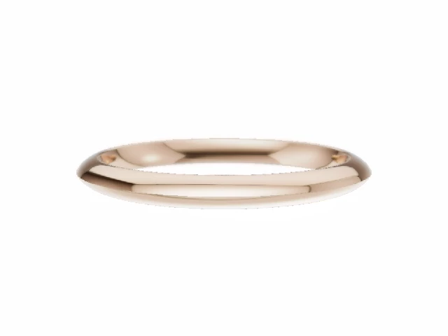 LUXURY 2.0mm.  Wide  Plain Polish Knife-Edge Wedding Ring   100% Recycled, Hallmarked 18ct. Rose Gold