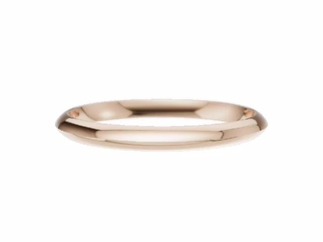 BUDGET 2.0mm.  Wide  Plain Polish Knife-Edge Wedding Ring   100% Recycled, Hallmarked 18ct. Rose Gold