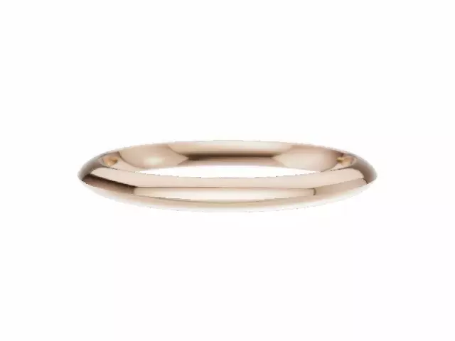 PREMIERE 2.0mm.  Wide  Plain Polish Knife-Edge Wedding Ring   100% Recycled, Hallmarked 18ct. Rose Gold